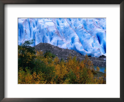 Autumn Colours And Icefall At Briksdalsbreen Glacier, Finnmark, Norway by Anders Blomqvist Pricing Limited Edition Print image