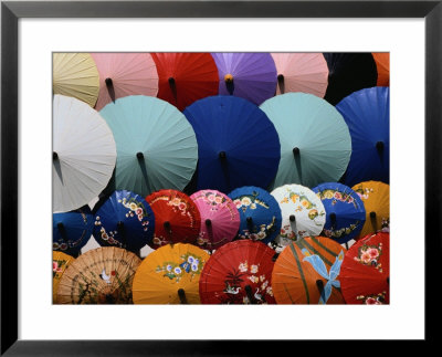 Display Of Umbrellas, Baw Sang, Thailand by Chris Mellor Pricing Limited Edition Print image