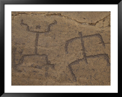 Stick Figures At Puako Petroglyphs, Kohala, Big Island, Hawaii, Usa by John & Lisa Merrill Pricing Limited Edition Print image