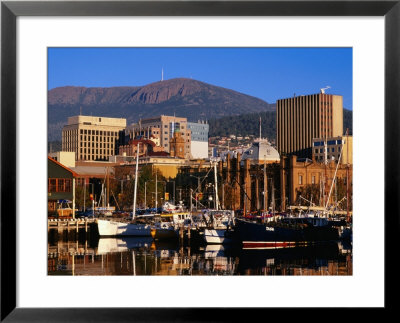 Waterfront With Mt. Wellington Behind, Hobart, Tasmania, Australia by Grant Dixon Pricing Limited Edition Print image