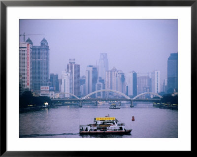 Ferry Crossing Pearl River At Dusk, Guangzhou, China by Greg Elms Pricing Limited Edition Print image