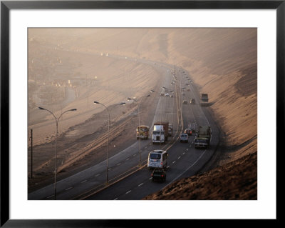 Traffic On Route 16 Above The City, Iquigue, Tarapaca, Chile by Paul Kennedy Pricing Limited Edition Print image