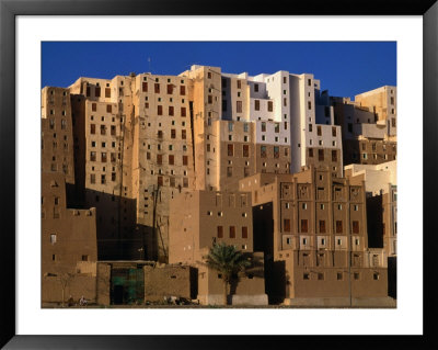 Exterior Of Apartment Buildings, Yemen by Bethune Carmichael Pricing Limited Edition Print image