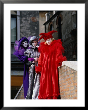 People In Carnevale Costume, Venice, Veneto, Italy by Roberto Gerometta Pricing Limited Edition Print image