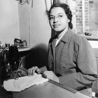 Rosa Parks, Also A Seamstress, At Her Sewing Machine by Rosa Parks Pricing Limited Edition Print image