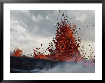 Lava From A Kilauea Sprays High Into The Air by William Allen Pricing Limited Edition Print image