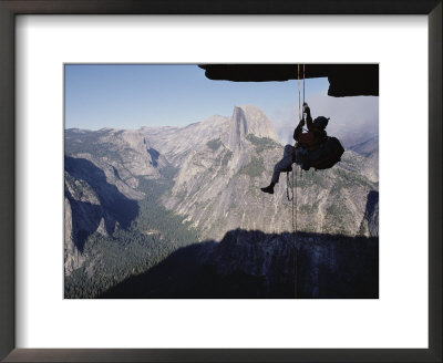 A Rock Climber Ascending To Glacier Point In Yosemite National Park by Gordon Wiltsie Pricing Limited Edition Print image