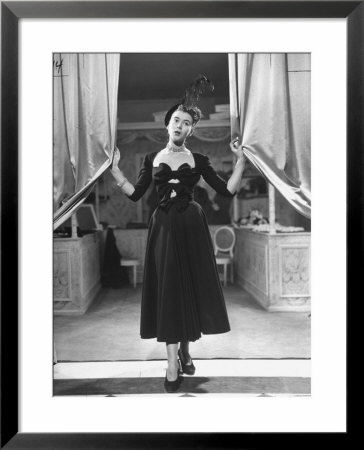 Model Shows Off A Christian Dior Cocktail Dress Called Margrave by Frank Scherschel Pricing Limited Edition Print image