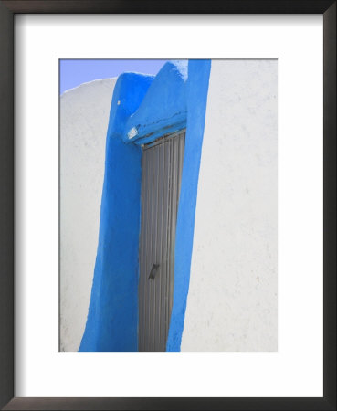 Blue Painted Doorway To House In Old Town, Harar, Ethiopia by Jane Sweeney Pricing Limited Edition Print image
