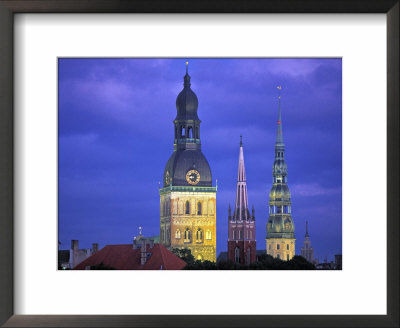 Dome Cathedral, St. Peter's And St. Saviour's Churches, Riga, Latvia by Peter Adams Pricing Limited Edition Print image