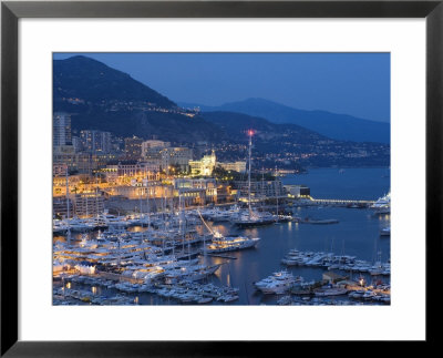 Harbour At Dusk, Monte Carlo, Monaco by Peter Adams Pricing Limited Edition Print image