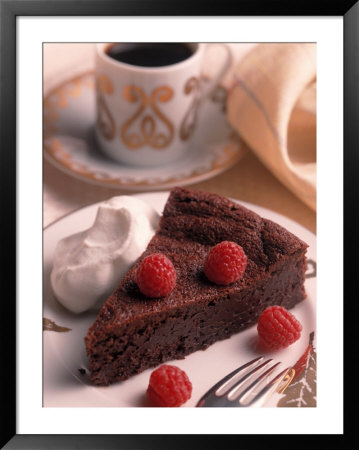 Chocolate Cake With Raspberries by Peter Ardito Pricing Limited Edition Print image