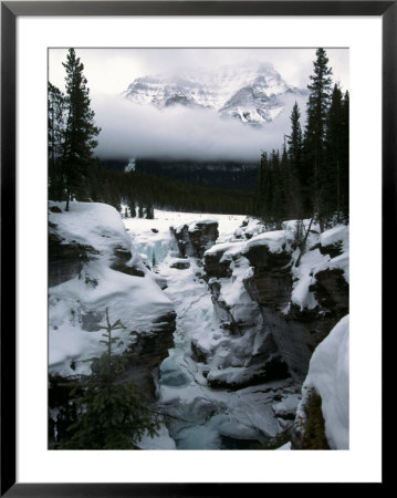 Athabasca Falls In Winter, Jasper National Park, Alberta, Canada by Michele Burgess Pricing Limited Edition Print image