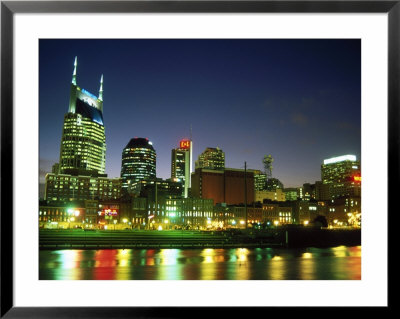 Skyline With Reflection In Cumberland River by Barry Winiker Pricing Limited Edition Print image