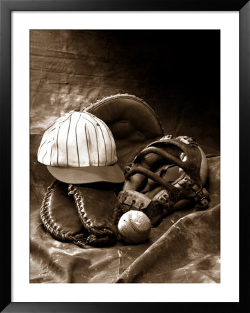 Close-Up Of Old Baseball Equipment by William Swartz Pricing Limited Edition Print image