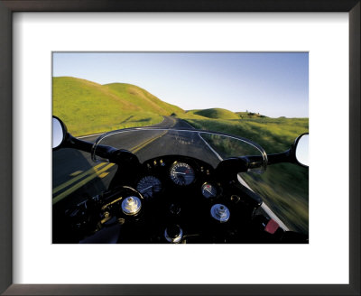 Motorcycle On Road, Marin County, Ca by Robert Houser Pricing Limited Edition Print image