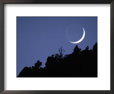 Setting Crescent Moon, Zion National Park, Ut by Rick Poley Pricing Limited Edition Print image