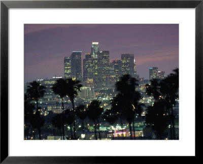 Los Angeles Skyline Seen In The Early Morning, Ca by Ted Wilcox Pricing Limited Edition Print image