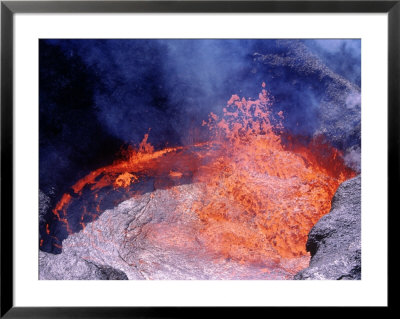 Bubbling Lava, Pu'u O'o Crater, Volcano National Park, Hi by Robert Burrington Pricing Limited Edition Print image