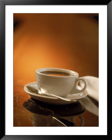 Coffee In Cup And Spoon On Saucer by Stewart Cohen Pricing Limited Edition Print image