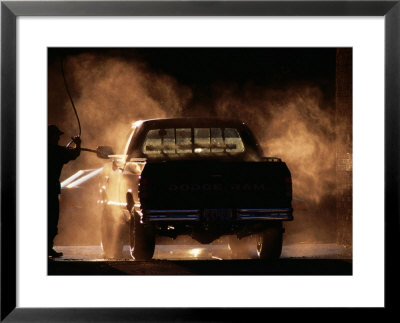 Man Washing His Pick-Up Truck, United States Of America by Paul Kennedy Pricing Limited Edition Print image