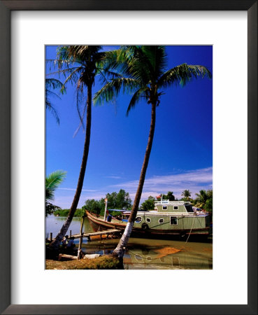 Boats At Town Dock, Mrauk U, Myanmar (Burma) by Frank Carter Pricing Limited Edition Print image