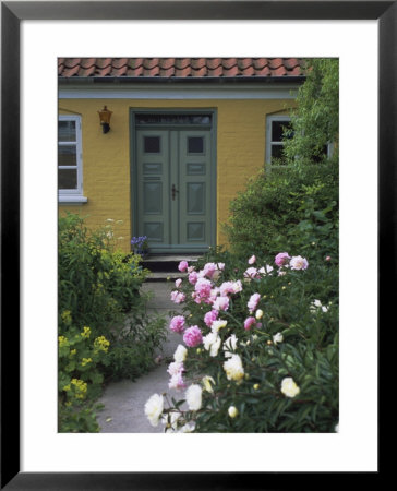 Colourful House And Garden, Aeroskobing, Island Of Aero, Denmark, Scandinavia, Europe by Robert Harding Pricing Limited Edition Print image