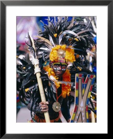 Portrait Of A Boy In Costume And Facial Paint, Mardi Gras, Dinagyang, Island Of Panay, Philippines by Alain Evrard Pricing Limited Edition Print image