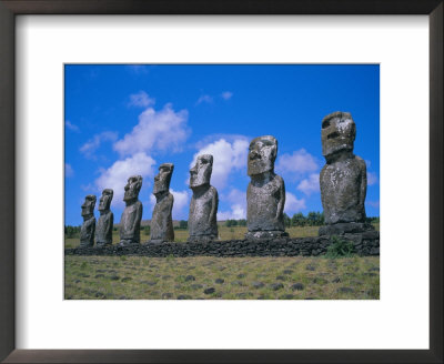 Ahu Akiui, Easter Island, Chile, Pacific by Geoff Renner Pricing Limited Edition Print image
