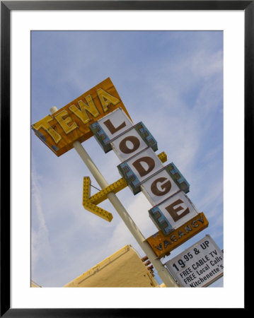 Tewa Lodge Sign, New Mexico, Usa by Nancy & Steve Ross Pricing Limited Edition Print image