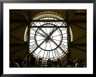 Diners Behind Famous Clocks In The Musee D'orsay, Paris, France by Jim Zuckerman Pricing Limited Edition Print image