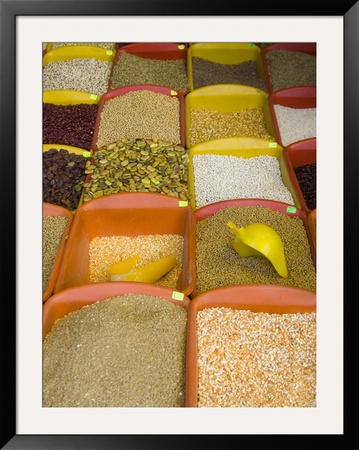 Corn And Grains Displayed In Market, Cuzco, Peru by John & Lisa Merrill Pricing Limited Edition Print image
