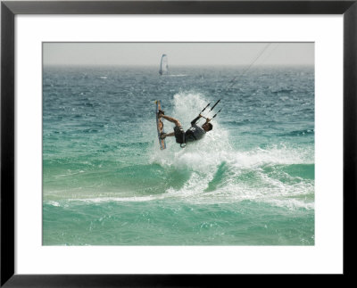 Kite Surfing At Santa Maria On The Island Of Sal (Salt), Cape Verde Islands, Atlantic Ocean, Africa by Robert Harding Pricing Limited Edition Print image