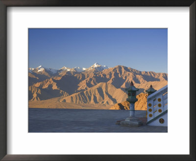 Shanti Stupa And Stok-Kangri Massif, Leh, Ladakh, Indian Himalayas, India by Jochen Schlenker Pricing Limited Edition Print image
