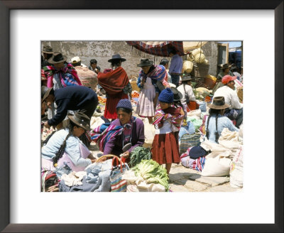 Sunday Market At Tarabuco, Near Sucre, Bolivia, South America by Tony Waltham Pricing Limited Edition Print image