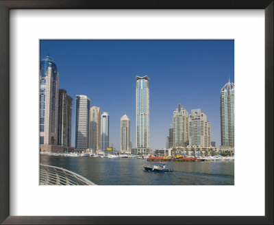 Dubai Marina, Dubai, United Arab Emirates, Middle East by Charles Bowman Pricing Limited Edition Print image