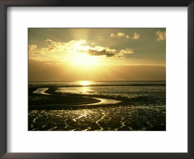 The Wash At Sunset, View Across Mudflats And Channels Snett Isham, North Norfolk by Mark Hamblin Pricing Limited Edition Print image