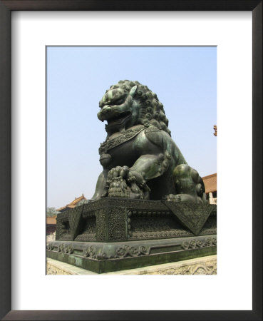 Bronze Lion Guarding The Gate Of Supreme Harmony by Richard Nowitz Pricing Limited Edition Print image