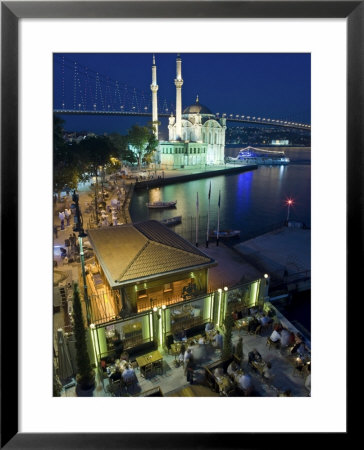 Bosphoros River Bridge And Ortakoy Camii Mosque, Ortakoy District, Istanbul, Turkey by Gavin Hellier Pricing Limited Edition Print image