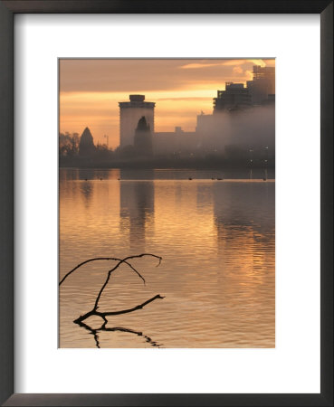 Misty Sunrise On Waterfront, Stanley Park, Vancouver, Canada by Lawrence Worcester Pricing Limited Edition Print image