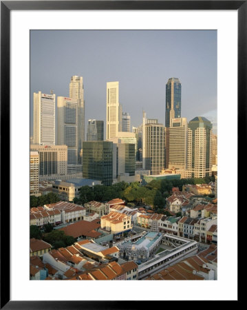City Skyline And Chinatown Rooftops, Singapore by Steve Vidler Pricing Limited Edition Print image