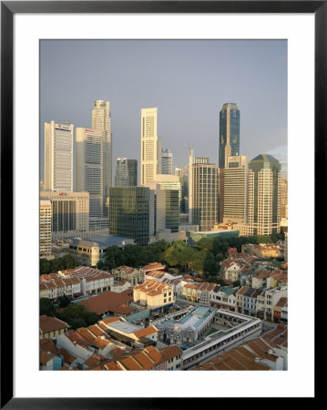 City Skyline And Chinatown Rooftops, Singapore by Steve Vidler Pricing Limited Edition Print image