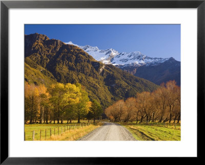 Gravel Road, Matukituki Valley, Central Otago, South Island, New Zealand, Pacific by Jochen Schlenker Pricing Limited Edition Print image