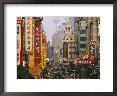 Neon Signs In Nanjing Lu, Shanghais Prime Shopping Street by Eightfish Pricing Limited Edition Print image