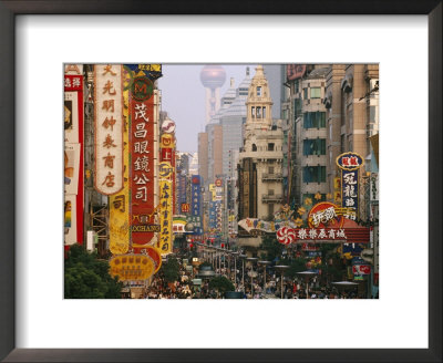 Neon Signs In Nanjing Lu, Shanghais Prime Shopping Street by Eightfish Pricing Limited Edition Print image