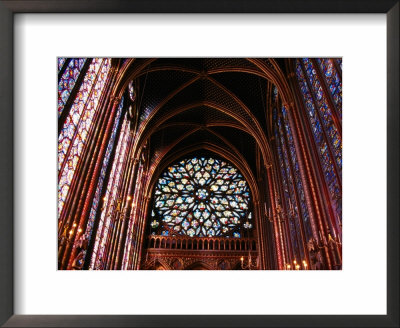 Rose Window In Upper Chapel Of Saint Chapelle, Paris, France by Martin Moos Pricing Limited Edition Print image