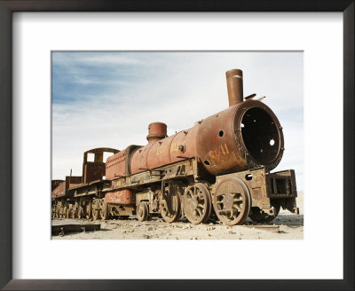 Rusting Locomotive At Train Graveyard, Uyuni, Bolivia, South America by Mark Chivers Pricing Limited Edition Print image