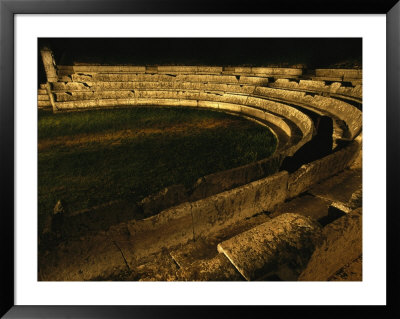 View At Night Of The Ancient Roman Theater At Sepinum by O. Louis Mazzatenta Pricing Limited Edition Print image