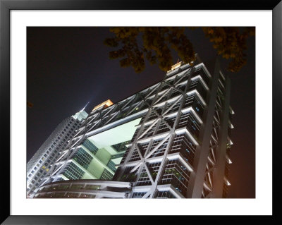 Night View Of Shanghai Stock Exchange, China by Keren Su Pricing Limited Edition Print image