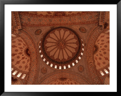 Domed Ceiling Of Blue Mosque, Istanbul, Turkey by Anders Blomqvist Pricing Limited Edition Print image